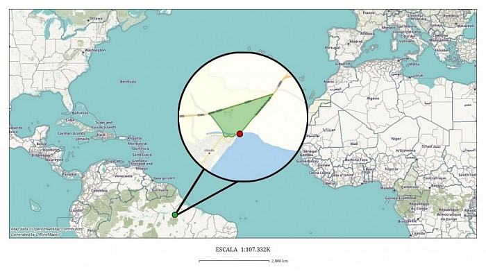 Localização do Estado do Xingu no mundo